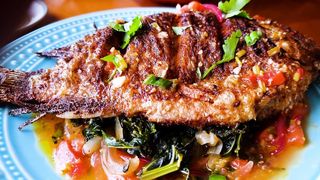 Whole Tilapia Fish Wet Fry with Chapati