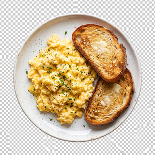 Scrambled Egg with Two Toast