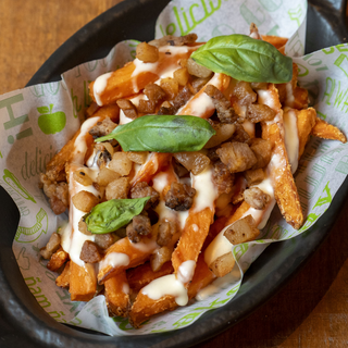 Boniato con Pecorino y Guanciale