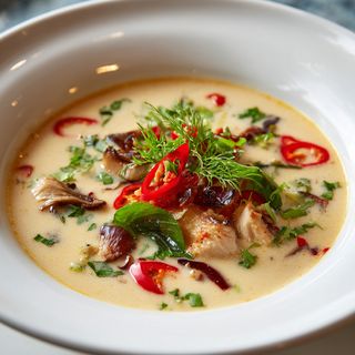 Zupa tom kha z krewetkami