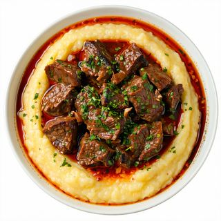 Cinghiale in umido con polenta