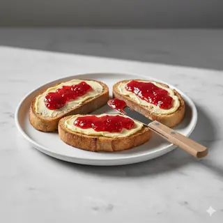 Tostadas De Mermelada Y Mantequilla