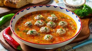 Ciorba de perisoare acrita cu bors de casă