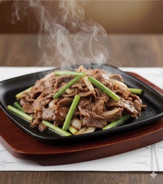 112 - Manzo alla piastra 铁板牛肉