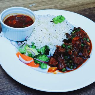 Beef stew with Rice