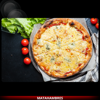 Pizza 4 quesos y orégano