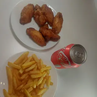 Menú Alitas De Pollo (6 Uds.)