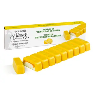Turrón de Texturas de Limón Vicens Estuche 300 Gr.