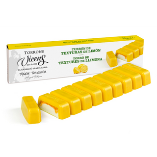 Turrón de Texturas de Limón Vicens Estuche 300 Gr.