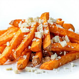 Сладки картофи пържени със сирене