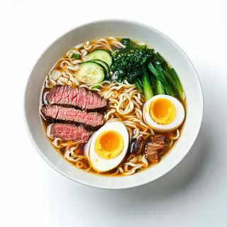 220. Ramen in brodo con vitello