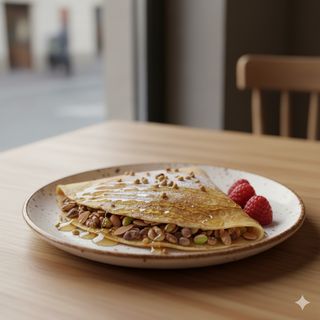 Crêpe Miel Et Fruits Secs