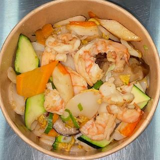 Gnocchi saltato con gamberi