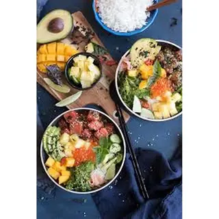 Combo tuna and salmon bowl