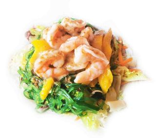 24. Insalata alghe e gamberi