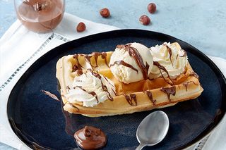 Gaufre Nutella Et Boule De Glace