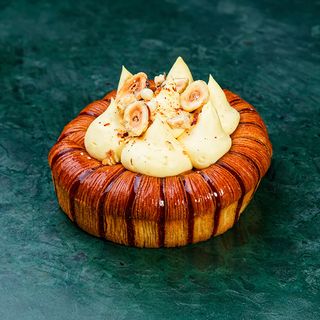 White chocolate and hazelnut croissant