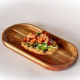 Bruskete sa škampima, gvakamolom i pečenom paprikom 1/2