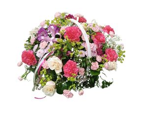 Kompozycja kolorowych goździków