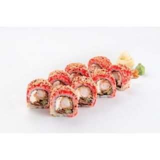 Tobiko Con Ebi Crunch Roll (8 Pzs.)