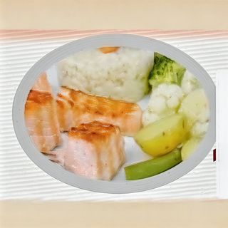 Plato De Filete De Salmón A La Plancha