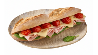 Bagietka z szynką i serem