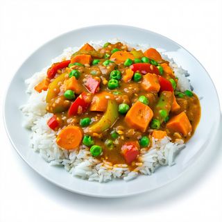 Verduras Fritas Con Salsa Curry