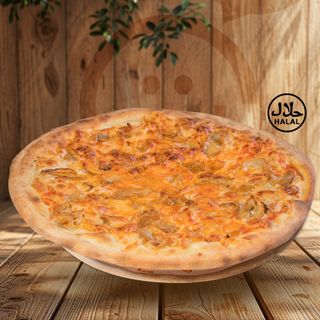 Pizza de pollo kebab (halal)