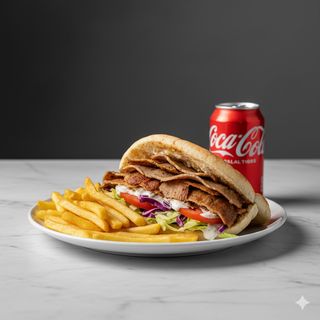 Pita Kebab Con Patatas Fritas