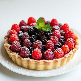 Crostata lamponi e sambuco vegano