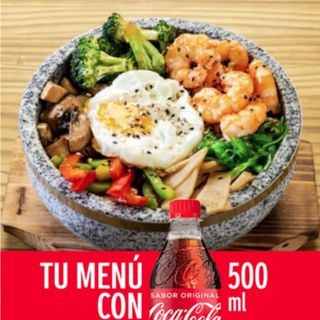 Bowl Langostinos Y Coca-Cola