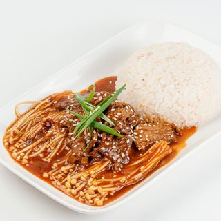 Эноки с телятиной