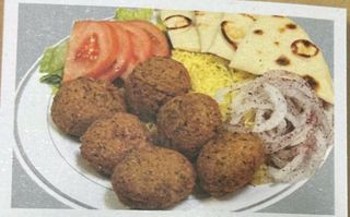 Biryani with falafel