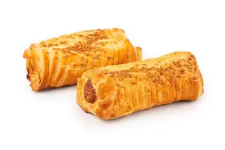 Hojaldre de salchicha y queso Edam