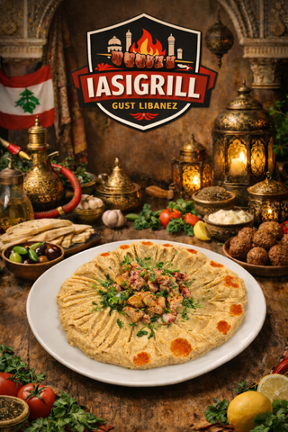 Humus cu carne de pui