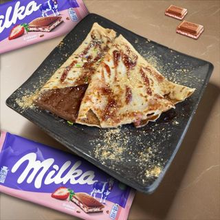 Palačinka Milka jagoda