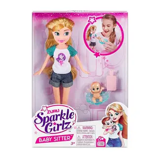Set de joaca papusa Sparkle Girlz Babysitter, + 3 ani [4185936]