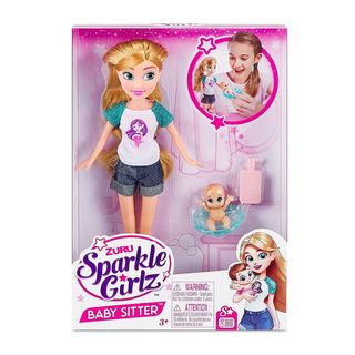 Set de joaca papusa Sparkle Girlz Babysitter, + 3 ani [4185936]