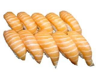 Bandeja de salmón nigiri (10 p)
