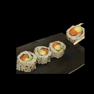 Uramaki de Salmão e Abacate