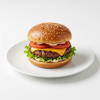 Hamburguesa De Ternera Asturiana Con Patatas