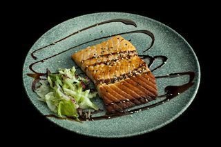 Filetto di salmone griglia teppanyaki