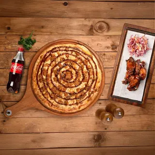 Pizza + 6 Wings + Soda