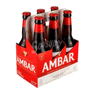 Cerveza Ambar Sin gluten 1/3