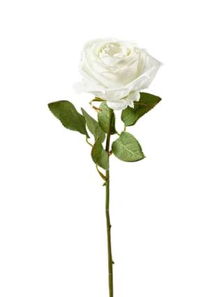 Rosa bianca singola 40 cm