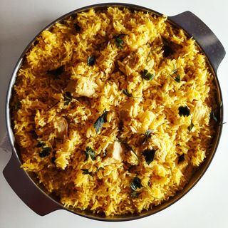 Biryani de pollo/Chicken biryani