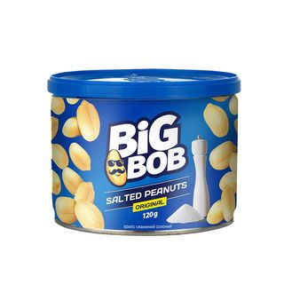 Арахіс смажений солоний ТМ"BIG BOB"120г банка