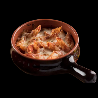 Penne cu Pancetta Gratinate