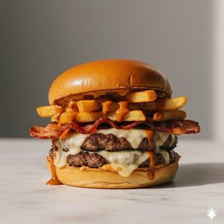 Special hamburger fries