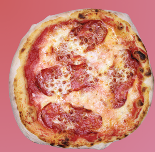 Pizza diavola y cabra (33 cm.)